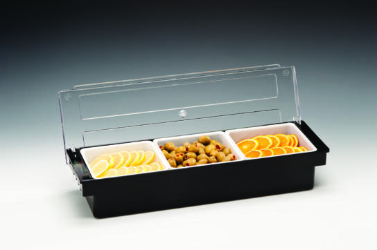 ZCP 303 - 3 — POLYCARBONAT KAPAKLI BAR KONTEYNER - 50 x 16 x H: 9,5 cm