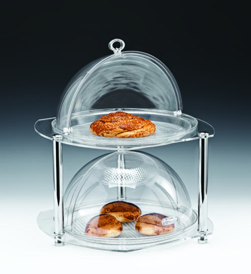 ZCP 486 — POLYCARBONAT FANUSLU TEŞHİR STANDI / KÜÇÜK 38 x 39 x H: 44 cm