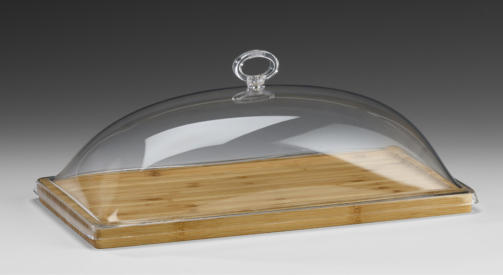 ZCP 899 — AHŞAP ALTLI POLYCARBONAT KAPAKLI FANUS 18 x 35 x H: 13 cm