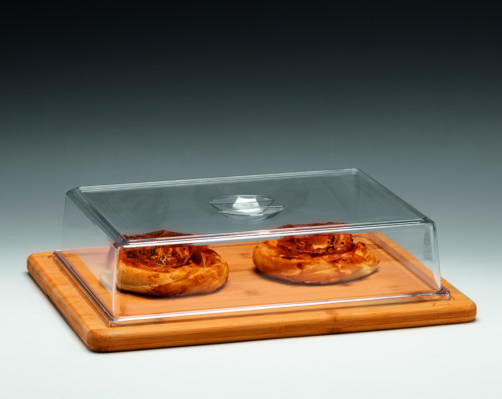 ZCP 819 — POLYCARBONAT KAPAKLI MUHAFAZA KABI / BAMBU ALTLI 30 x 40 x H: 10 cm