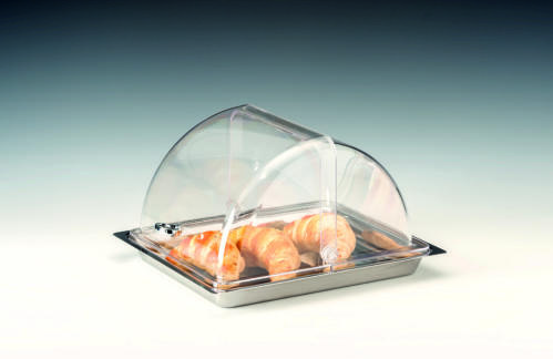 ZCP 714 — POLYCARBONAT ROLLTOP KAPAKLI MUHAFAZA KABI GN 1/2, 18/10 30 x 36 x H: 21 cm