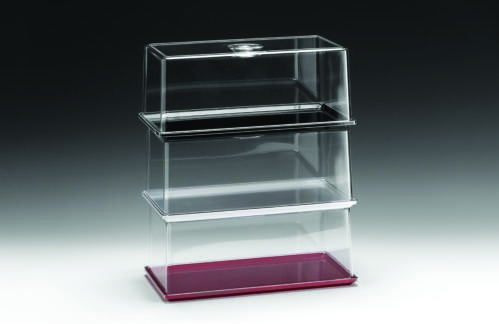 ZCP 849 — MELAMİN ALTLI, POLYCARBONAT KAPAKLI FANUS 18 x 35 x H: 14,5 cm