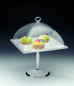 ZCP 669 - 2 — POLYCARBONAT KAPAKLI MELAMİN ALTLI FANUS - 3Q x 30 x H: 37 cm