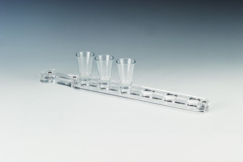ZCP 867 — AKRİLİK STANDLI, POLYCARBONAT DOUBLE BAR KONTEYNER - 33 x 51 x H: 21 cm - Görsel 2