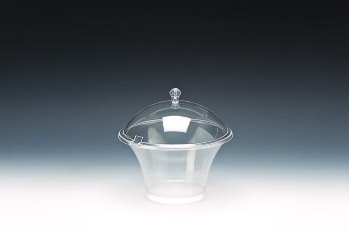 ZCP 594 — AKRİLİK KAPAKLI POLYCARBONAT SOSLUK REÇELLİK Ø 23 cm x H: 23 cm