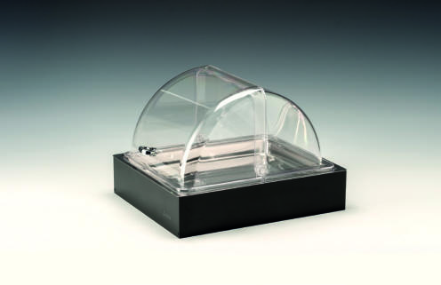 ZCP 726 — POLYCARBONAT ROLLTOP KAPAKLI SOĞUTUCULU TEŞHİR  GN 1/2 30 X 36 x H: 25 cm