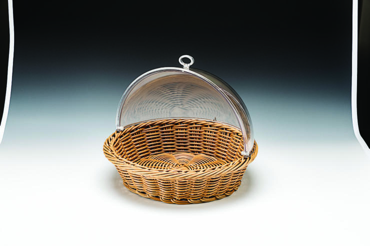 ZCP 661 — POLYCARBONAT ROLLTOP KAPAKLI SEPET Ø 41 x H: 11 cm