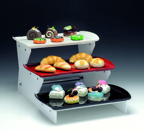 ZCP 675 — MELAMİN TEPSİLİ TEŞHİR STANDI - 60 x 36 x H: 27,5 cm