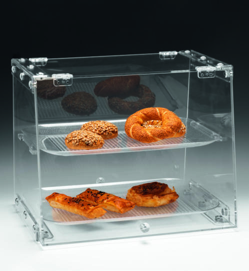 ZCP 106 / P — POLYCARBONAT TEPSİLİ TEŞHİR STANDI 40 x 36 cm