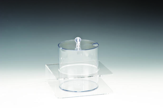 ZCP 091 — POLYCARBONAT SOSLUK REÇELLİK STANDI / 2.1 LİTRE 21 x 21 x H: 18 cm