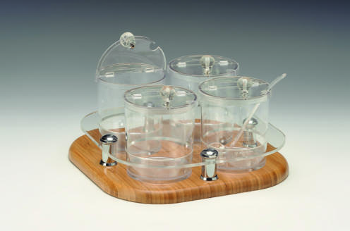 ZCP 698 — POLYCARBONAT SOSLUK REÇELLİK, BAHARATLIK STANDI / 0,75 LİTRE 30 x 30 x H: 17 cm