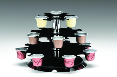 ZCP 843 — AkRİLİK DÖNER KAPSÜL KAHVE STANDI (31 KAPSÜL) 20 x 20 H: 15 cm 72