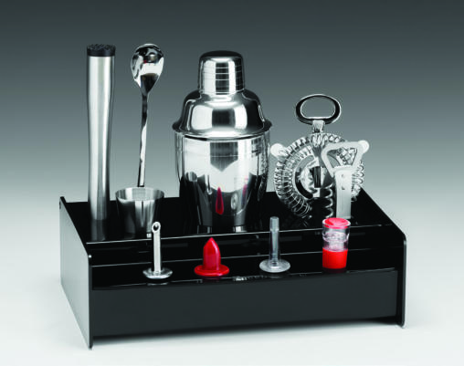 ZCP 835 — AKRİLİK STANDLI BAR SETİ TAKIMI 18 x 28 x H: 8,5 cm