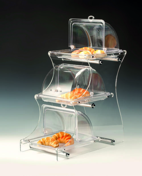 ZCP 728 — TEŞHİR STANDI GN 1/2 (AKRİLİK STANDLI, KOMPLE PC MUHAFAZA KABLI) 30 x 58 x H: 72 cm
