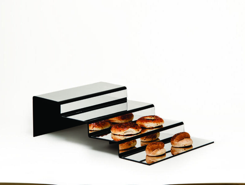 ZCP 216 — AYNALI TEŞHİR STANDI / 4 BASAMAKLI 39 x 60 x H: 18 cm