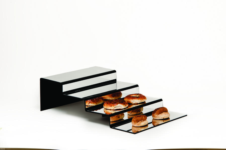 ZCP 216 — AYNALI TEŞHİR STANDI / 4 BASAMAKLI 39 x 60 x H: 18 cm