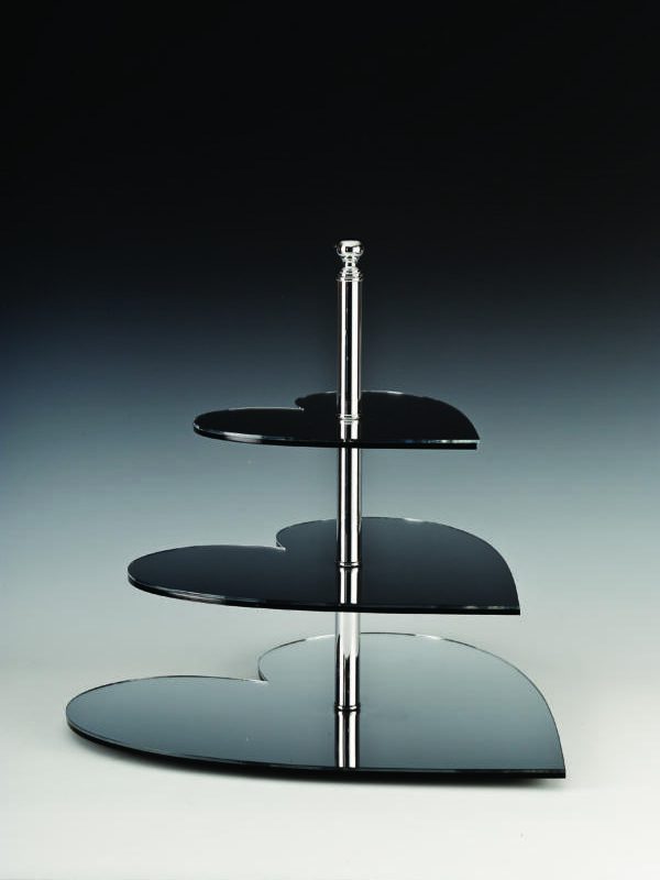 ZCP 117 — AYNALI TEŞHİR STANDI / KALP Ø 20, 30, 40 x H: 45 cm