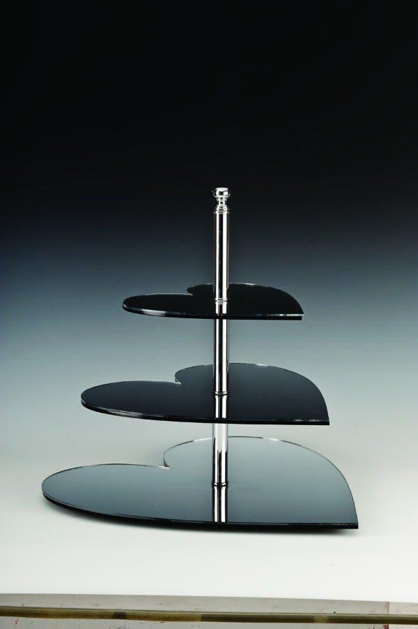 ZCP 117 — AYNALI TEŞHİR STANDI / KALP Ø 20, 30, 40 x H: 45 cm
