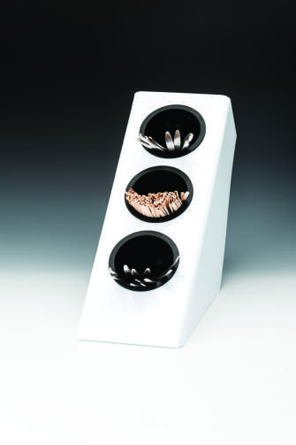ZCP 644 - 2 — NESCAFE, ÇAY KAŞIK STANDI (POLYCARBONAT GÖZLÜ AKRİLİK STANDLI) 27 x 14,5 x H: 28,5 cm