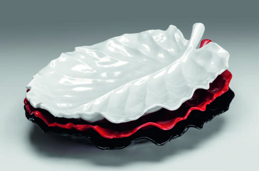 K 2800 — YAPRAK MODEL MELAMİN TEŞHİR / BÜYÜK - 43 x 34 cm