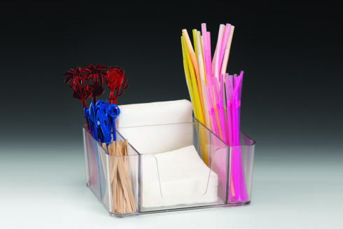 ZCP 870-1 — POLYCARBONAT BAR PİPETLİK PEÇETELİK 19,5 x 24,5 x H: 10,5 cm