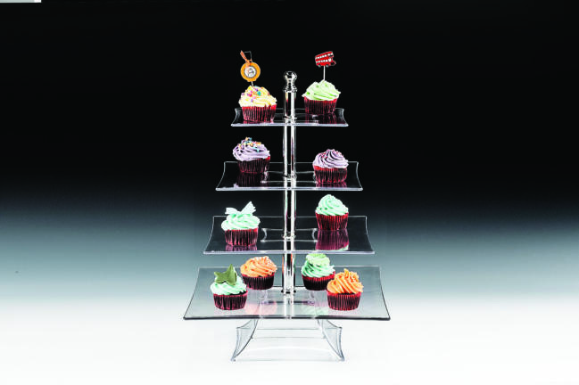 ZCP 633 - 1 — POLYCARBONAT TEŞHİR STANDI  H: 50 cm (20 x 25 x 30 x 35 cm)