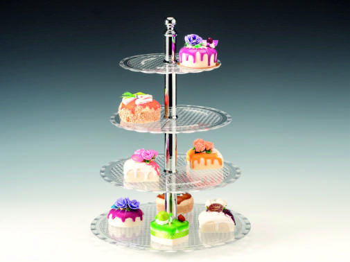 ZCP 712 - 1 — POLYCARBONAT TEŞHİR STANDI  H: 42 cm (Ø 19 - 23 - 27 - 31 cm) 62