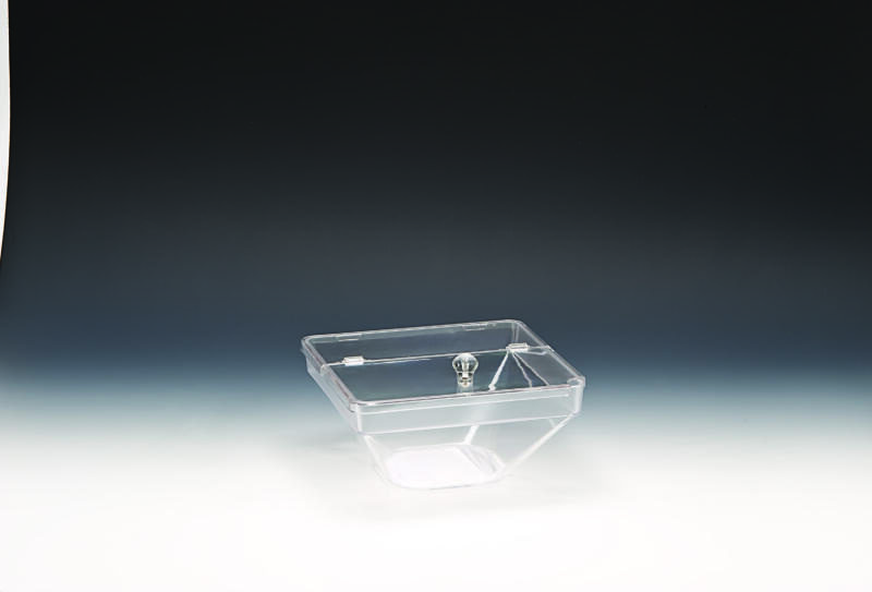 ZCP 611 / 1 — POLYCARBONAT KAPAKLI KASE 22 x 22 x H: 11 cm