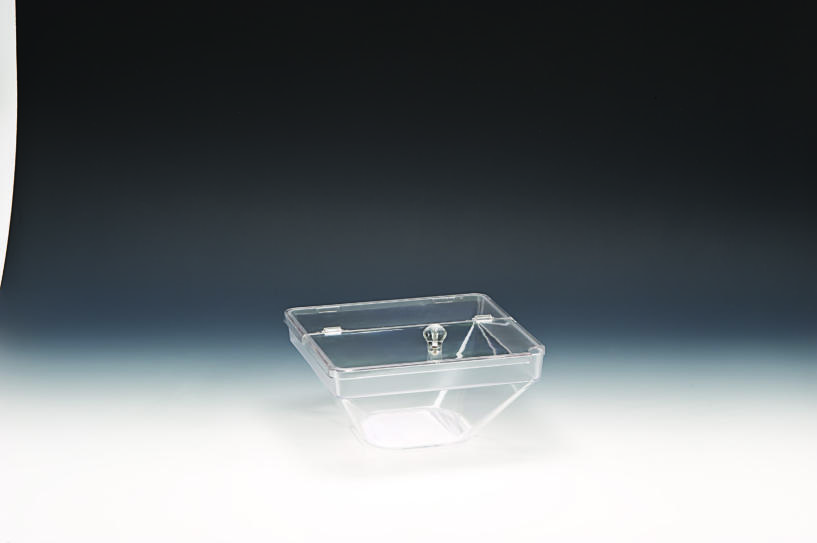 ZCP 611 / 1 — POLYCARBONAT KAPAKLI KASE 22 x 22 x H: 11 cm
