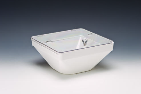 ZCP 611 / 2 — POLYCARBONAT KAPAKLI KASE 22 x 22 x H: 11 cm