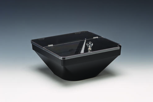 ZCP 611 / 3 — POLYCARBONAT KAPAKLI KASE 22 x 22 x H: 11 cm