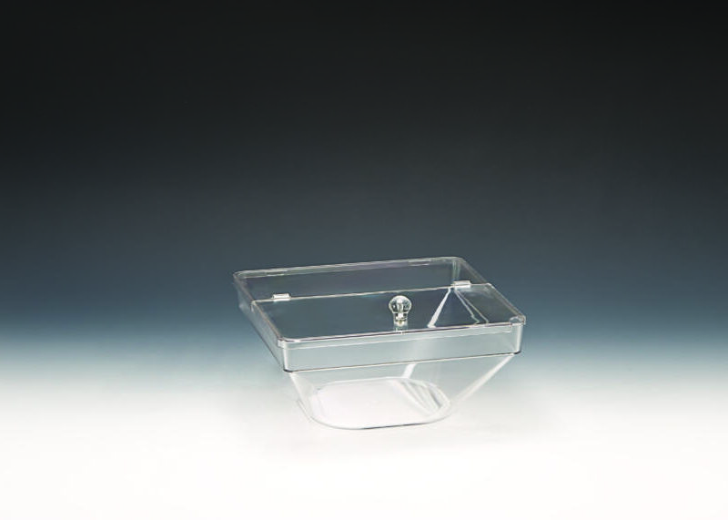 ZCP 612 / 1 — POLYCARBONAT KAPAKLI KASE 26 x 26 x H: 12 cm