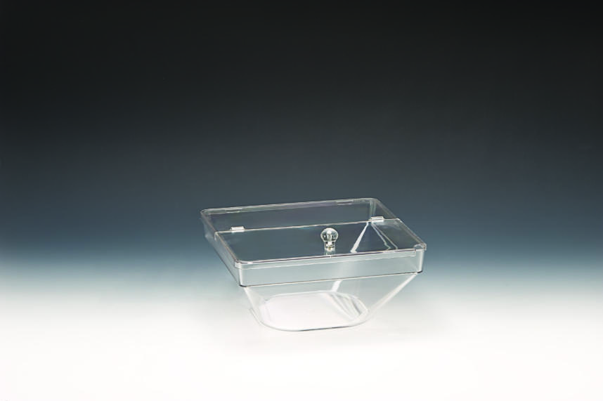 ZCP 612 / 1 — POLYCARBONAT KAPAKLI KASE 26 x 26 x H: 12 cm