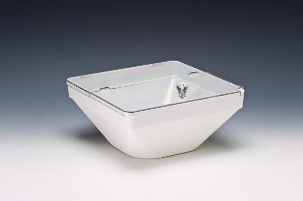 ZCP 612 / 2 — POLYCARBONAT KAPAKLI KASE 26 x 26 x H: 12 cm