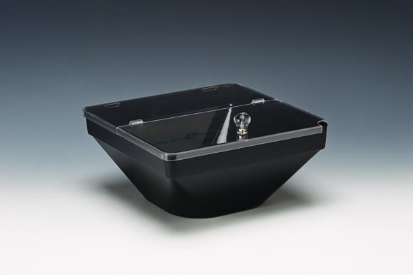ZCP 612 / 3 — POLYCARBONAT KAPAKLI KASE 26 x 26 x H: 12 cm