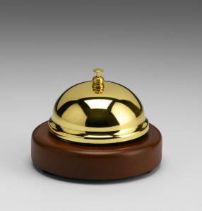 HW 034 — AHŞAP GOLD ZİL Ø 9 x H: 6,5 cm