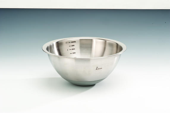 ZKC 581 - 3 — ÇELİK KARIŞTIRMA KABI 3 lt (SİLİKON ALTLI) Ø 27 x H: 12 cm