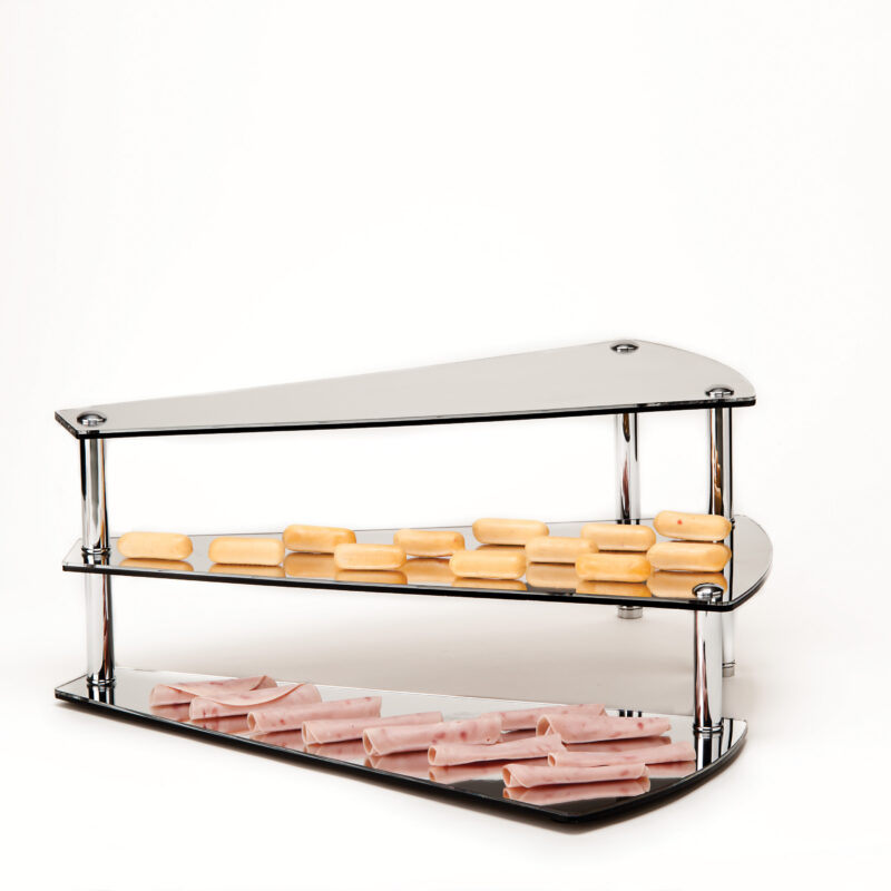 ZCP 217 — AYNALI TEŞHİR STANDI/KAPTAN - DISPLAY STAND WITH MIRROR/ CAPTAIN 60 X 56 X H:24 cm