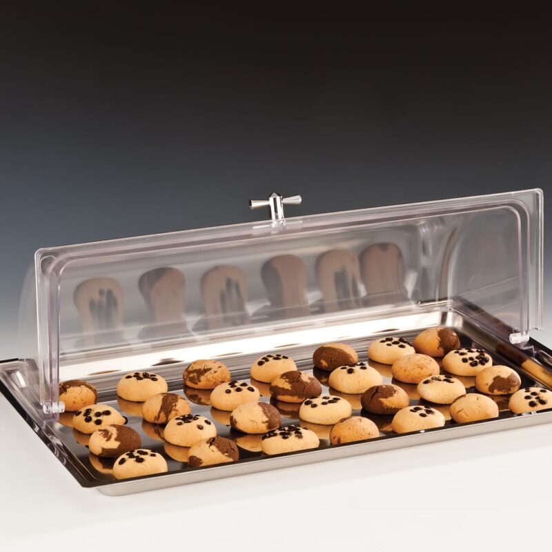 ZCP 018 — POLYCARBONAT ROLLTOP KAPAKLI MUHAFAZA KABI / BÜYÜK GN 1/1 18/10 56 x 36 x H: 18 cm