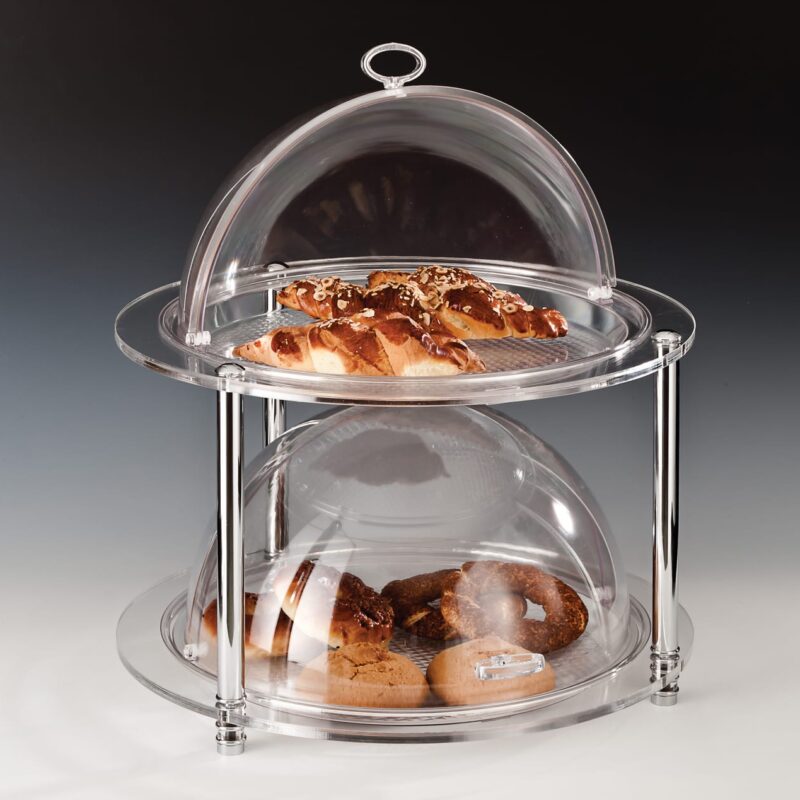 ZCP 185 — POLYCARBONAT FANUSLU TEŞHİR STANDI / BÜYÜK 49,5 x H: 54 cm