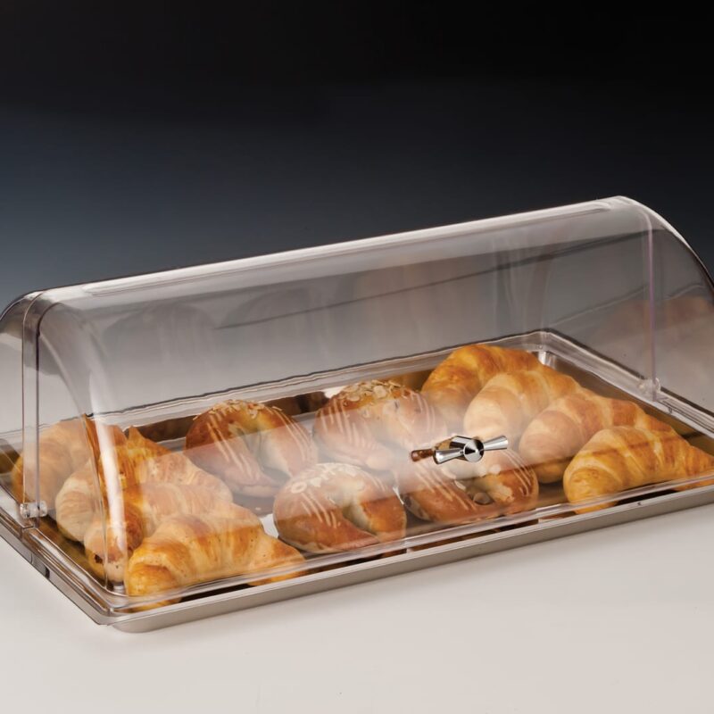 ZCP 271 — POLYCARBONAT ROLLTOP KAPAKLI MUHAFAZA KABI / KÜÇÜK / 18/10 44 x 29 x H: 17 cm