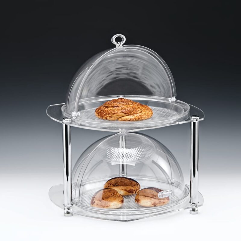 ZCP 486 — POLYCARBONAT FANUSLU TEŞHİR STANDI / KÜÇÜK 38 x 39 x H: 44 cm