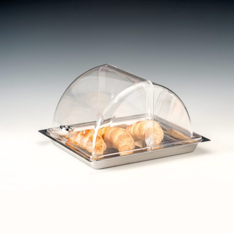 ZCP 714 — POLYCARBONAT ROLLTOP KAPAKLI MUHAFAZA KABI GN 1/2 18/10 30 x 36 x H: 21 cm