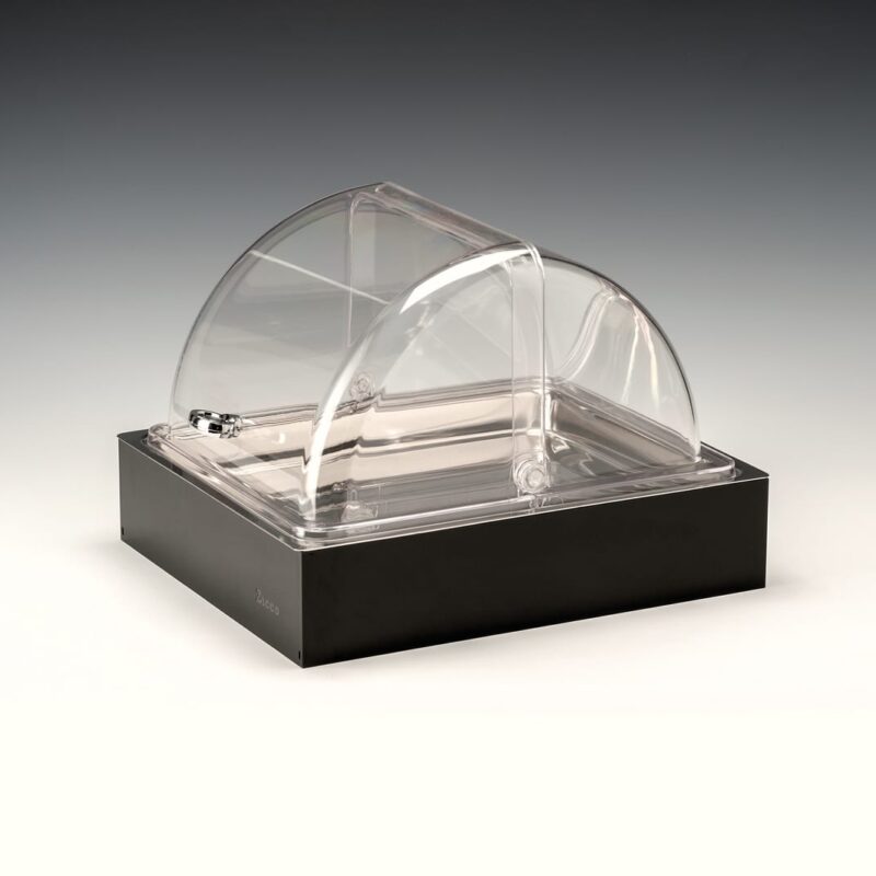 ZCP 726 — POLYCARBONAT ROLLTOP KAPAKLI SOĞUTUCULU TEŞHİR GN 1/2 30 x 36 x H: 25 cm