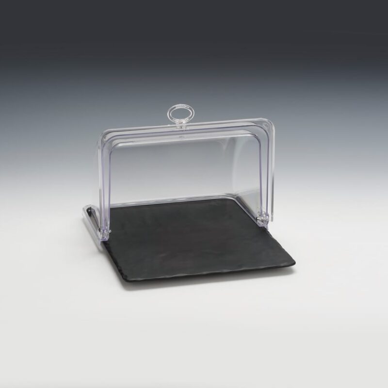 ZCP 767 — MELAMİN ALTLI, POLYCARBONAT ROLLTOP KAPAKLI MUHAFAZA KABI 32 x 26 x H: 20 cm GN 1/2