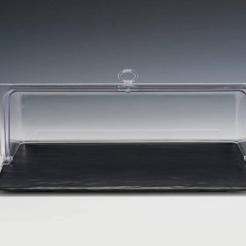 ZCP 769 — MELAMİN ALTLI, POLYCARBONAT ROLLTOP KAPAKLI MUHAFAZA KABI 32 x 52 x H: 20 cm GN 1/1
