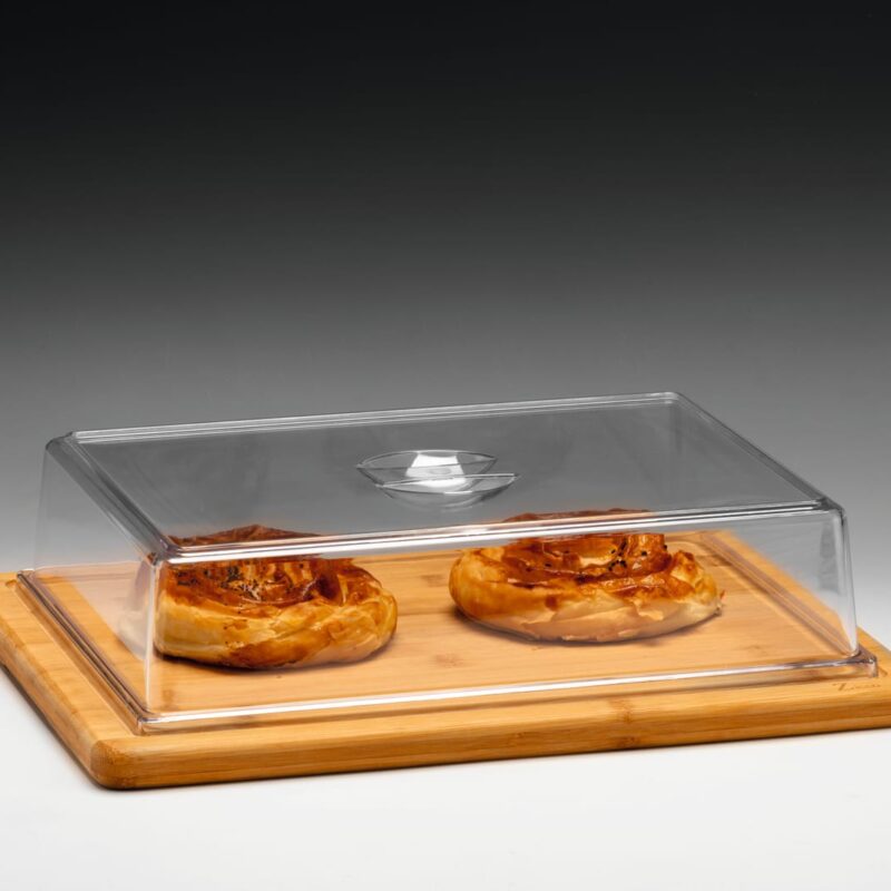 ZCP 819 — POLYCARBONAT KAPAKLI MUHAFAZA KABI / BAMBU ALTLI 30 x 40 x H: 10 cm