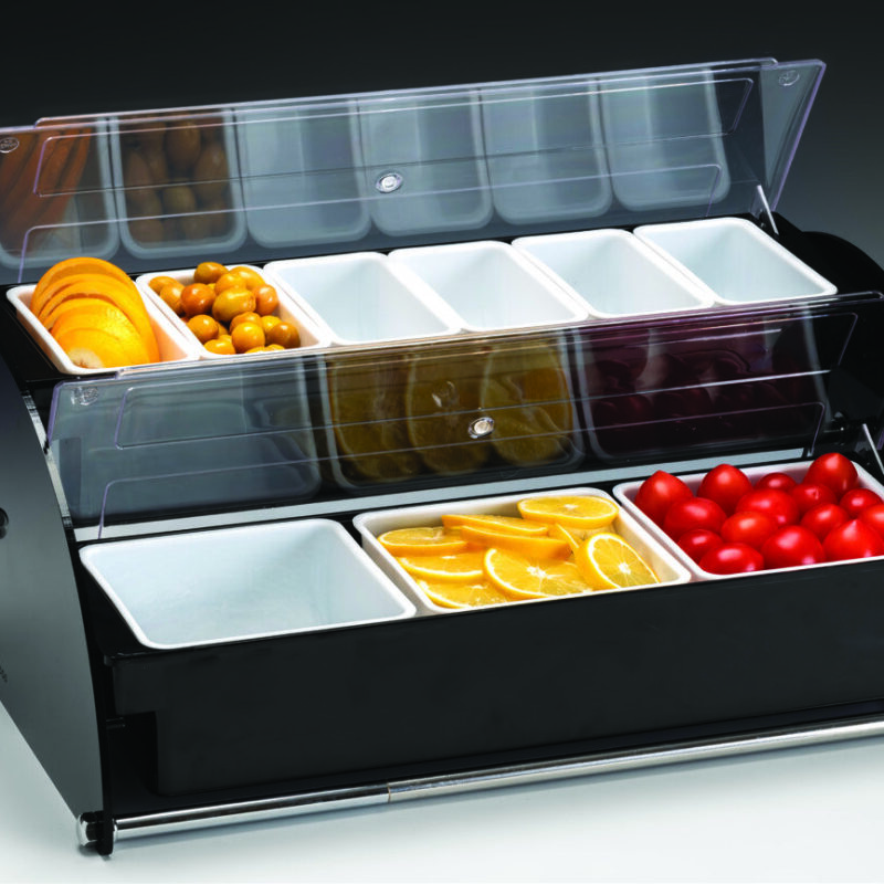ZCP 867 — AKRİLİK STANDLI,POLYCARBONAT DOUBLE BAR KONTEYNER -33 x 51 x H:21 cm