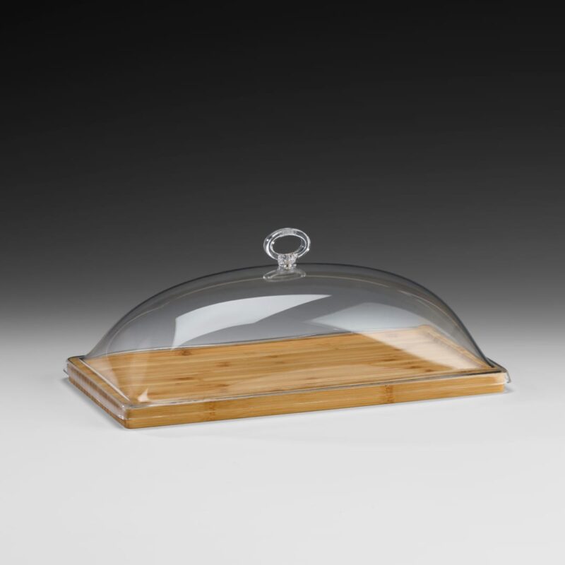 ZCP 899 — AHŞAP ALTLI POLYCARBONAT KAPAKLI FANUS 18 x 35 x H: 13 cm