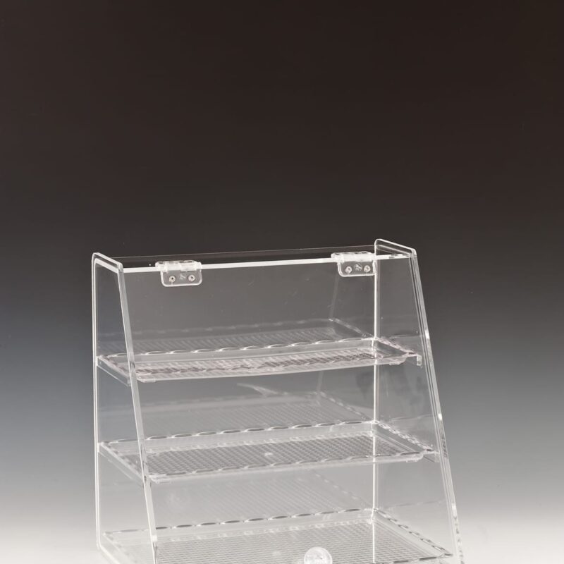 ZCP 340 — POLYCARBONAT TEPSİLİ TEŞHİR STANDI 25 x 34 x H : 34 cm